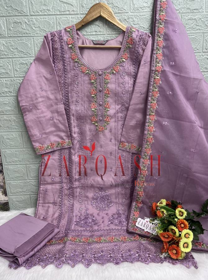 Zarqash 316 A To B Organza Heavy Embroidery Pakistani Readymade Suits Wholesale Shop In Surat
